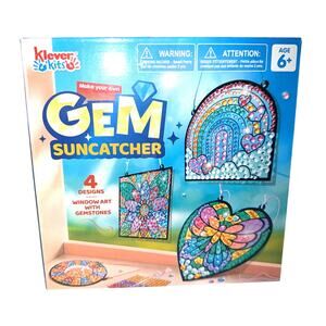 Klever Kits Gem Sun Catcher- 6+ Brand New- Window Art With Gemstones- DIY